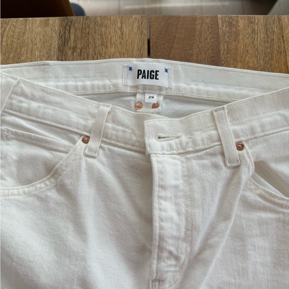 PAIGE Women’s White carpenter Jeans - Picture 2 of 4